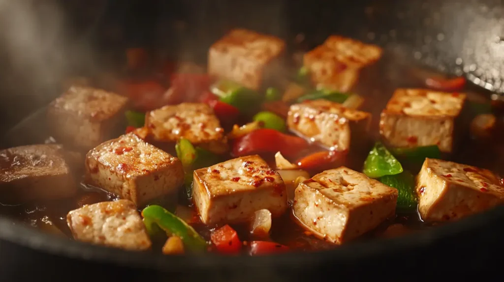 Cooking Korean tofu soup step-by-step