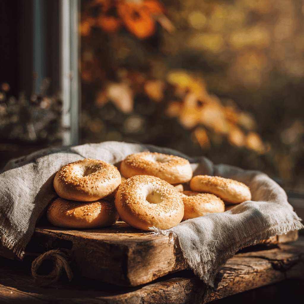 Fluffy and healthy Greek yogurt bagels fresh from the oven