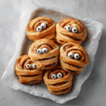 Pumpkin Spice Cinnamon Roll Mummies on baking sheetU3823717446 Bright Food Photography Close Up Of Freshly Baked 63cab381 5181 4dc4 8f74 584500ef0828 0