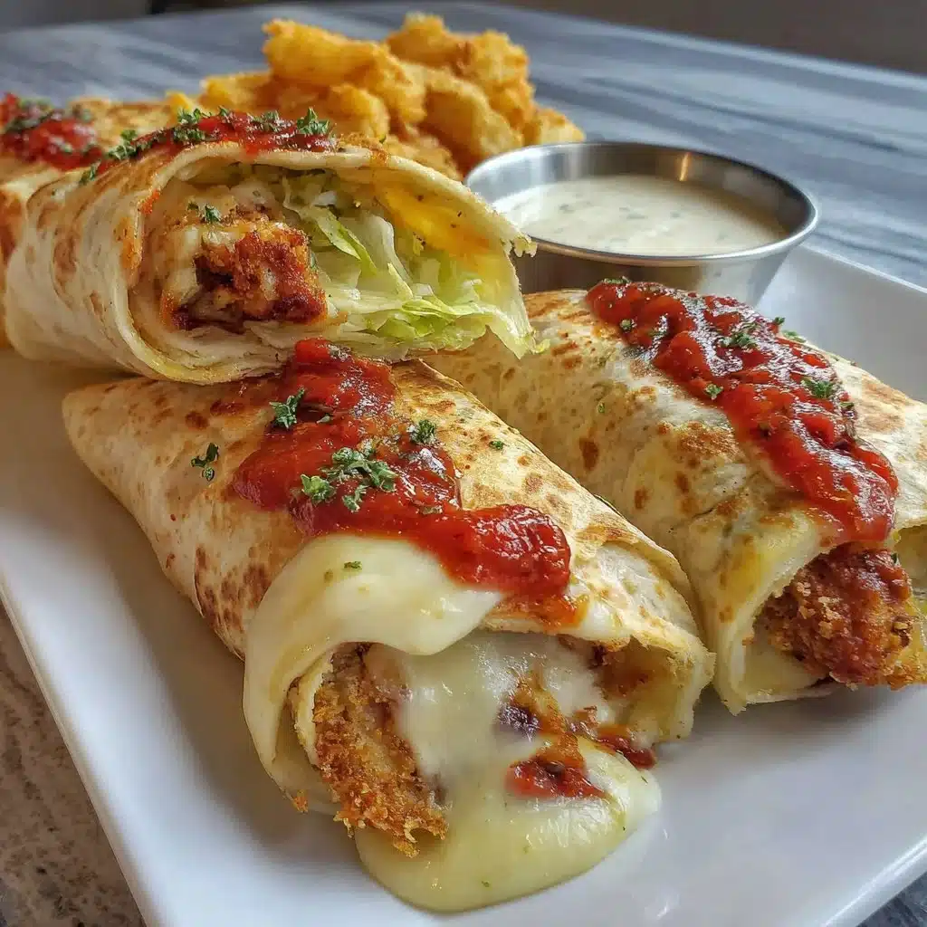 Crunchy Crispy Air Fryer Chicken & Mozzarella Wraps
