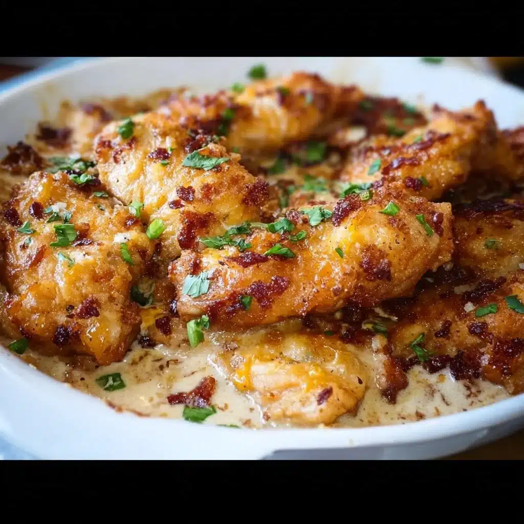 Delicious Crack Chicken served in a bowl with herbs and spices