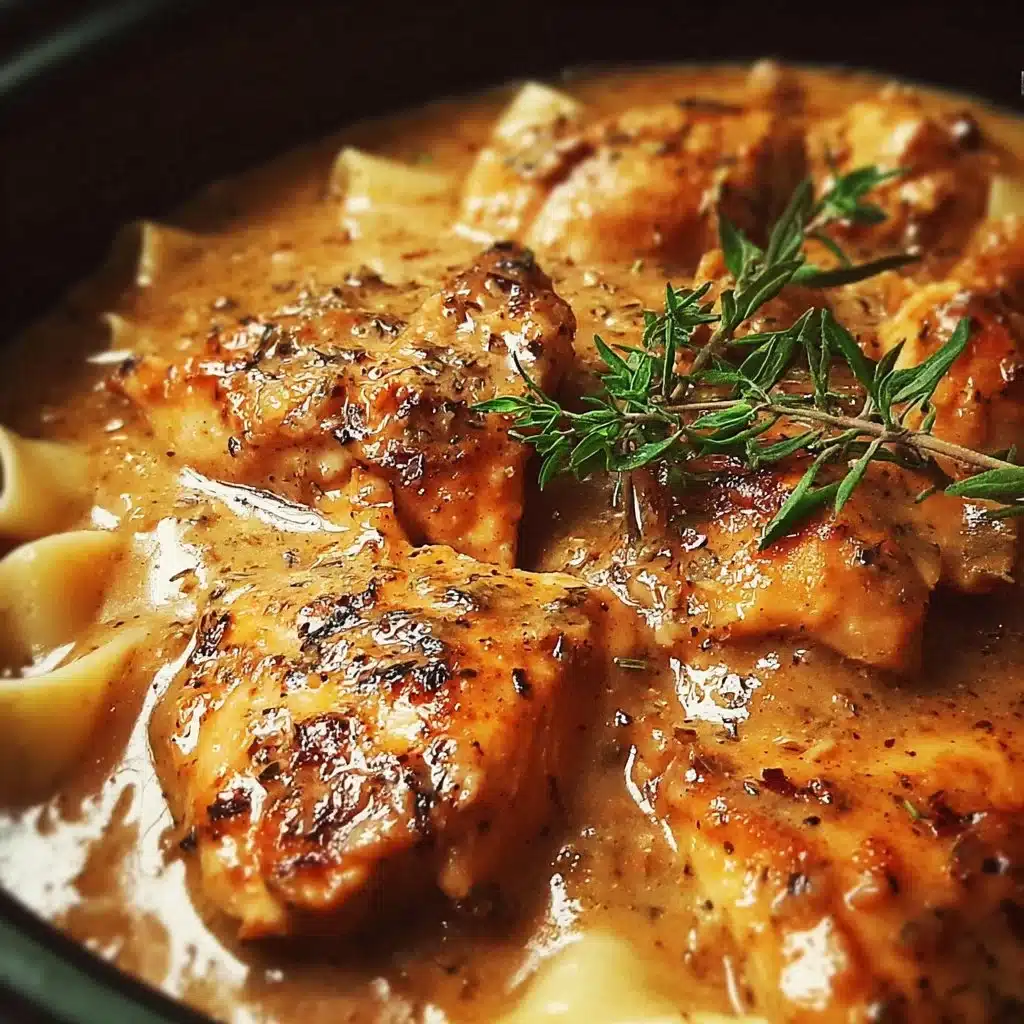 Crockpot Angel Chicken dish served with rice and garnished with parsley