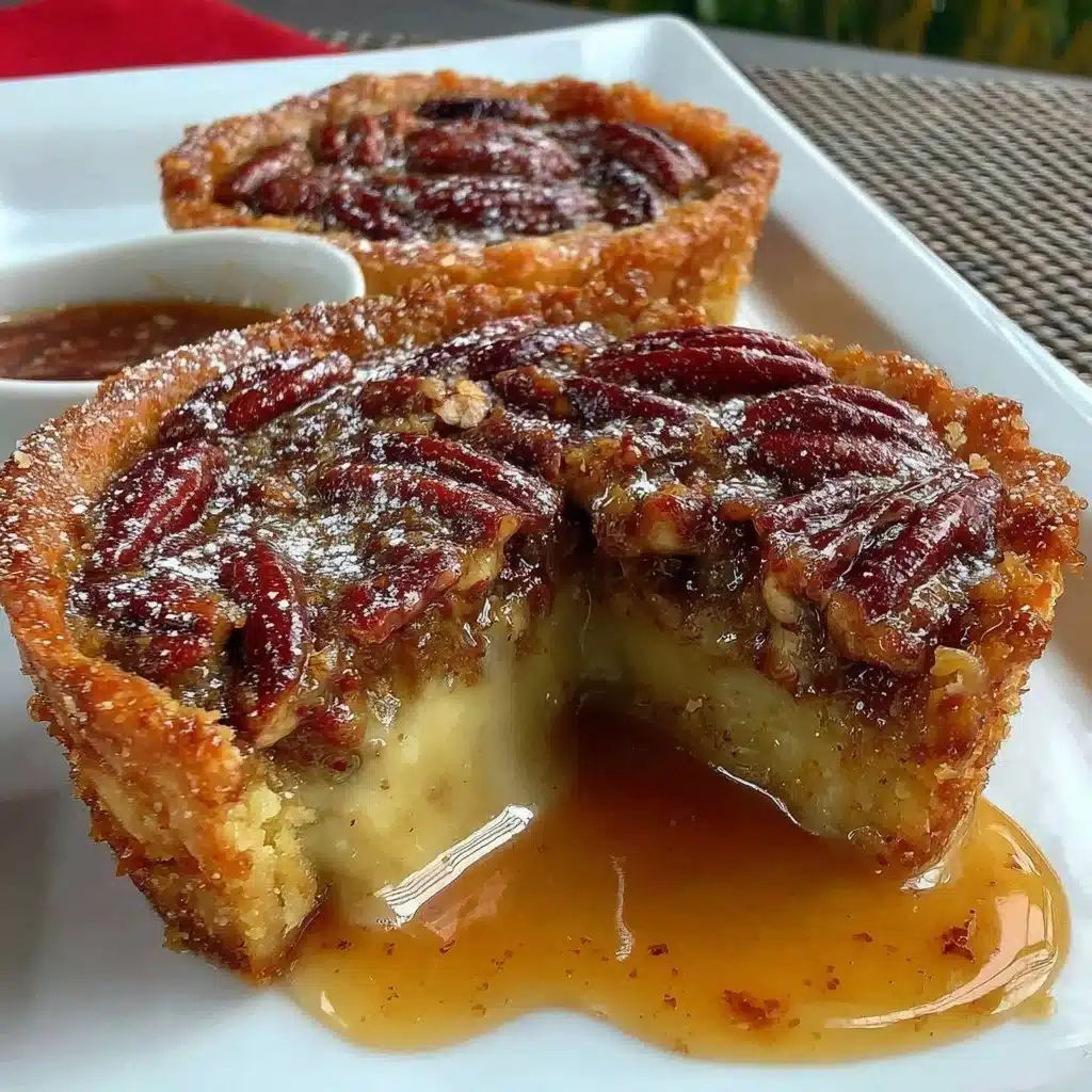 Air Fried Pecan Pie for Two served on a plate, topped with whipped cream
