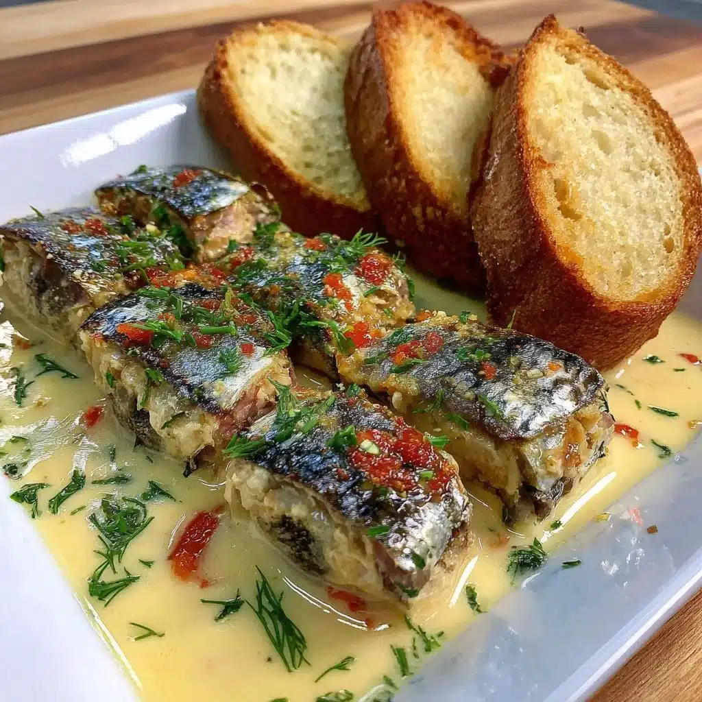 Deliciously cooked air fryer sardines served on a plate.