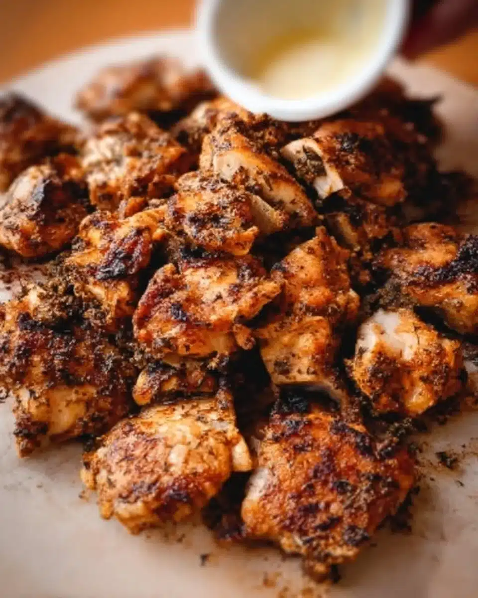 Crispy air fryer chicken thighs cooked to perfection