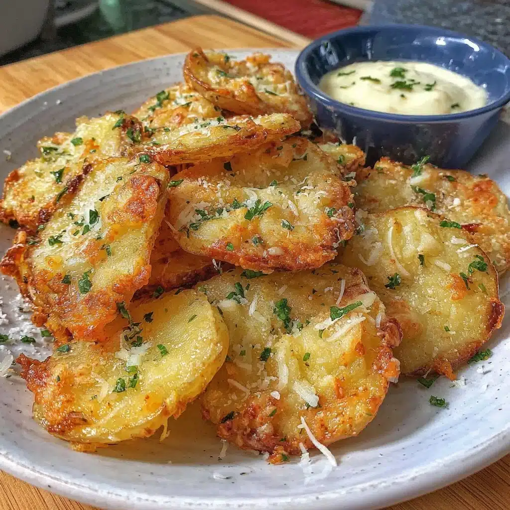 Crispy air fryer potato slices served in a bowl