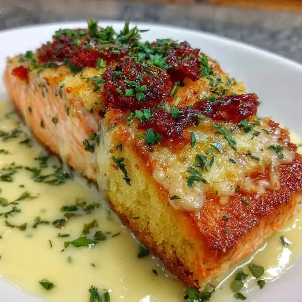 Delicious oven baked salmon fillet seasoned and ready to eat
