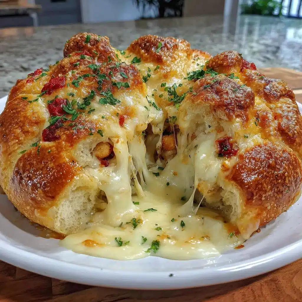 Cheesy Chicken Crescent Bake served with herbs and a side salad