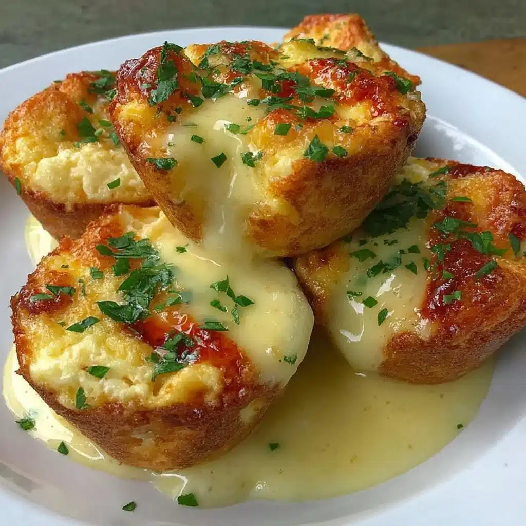 Cheesy muffin tin cottage cheese egg bites fresh from the oven