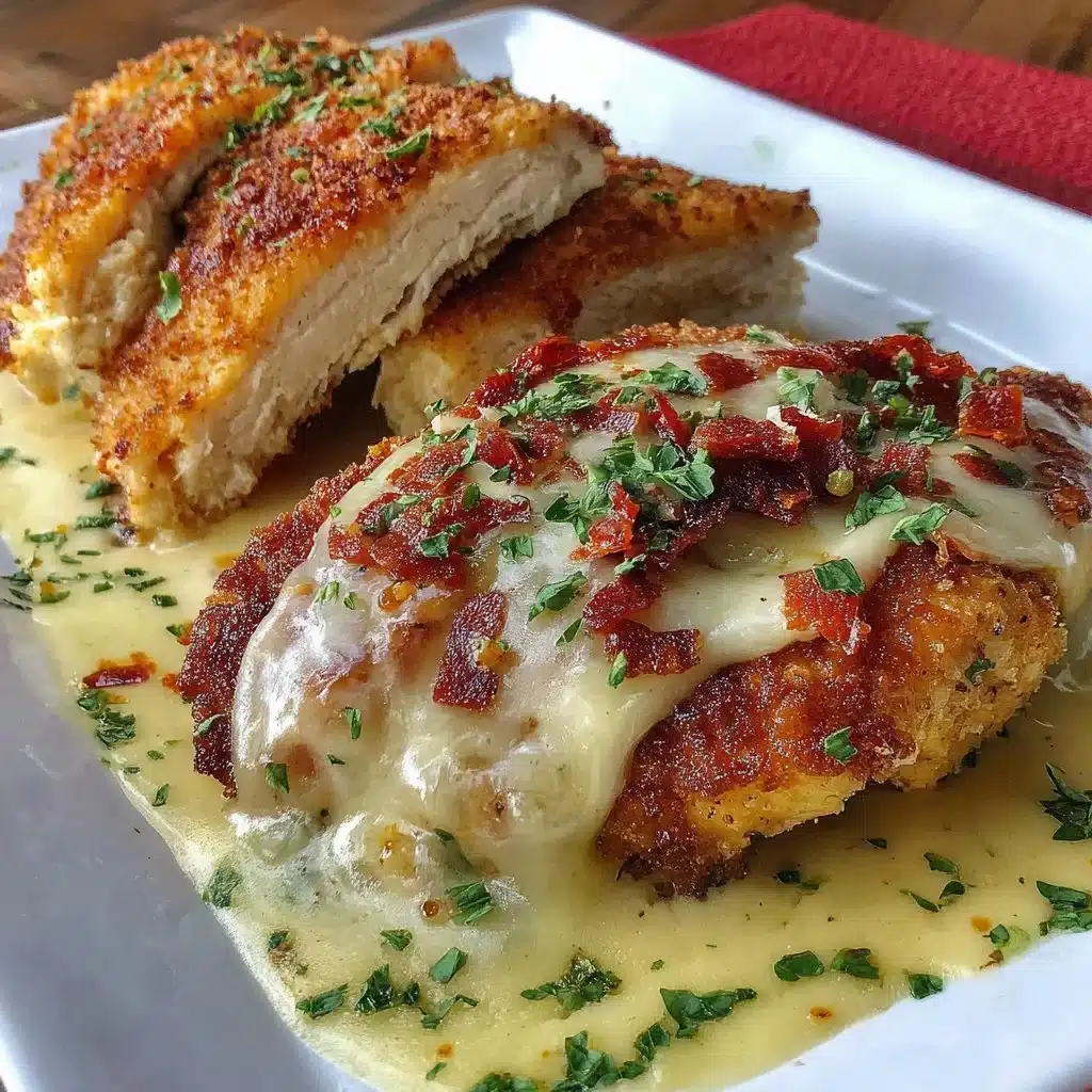 Plate of Chicken Blue Ribbon, showcasing tender, award-winning chicken dish.