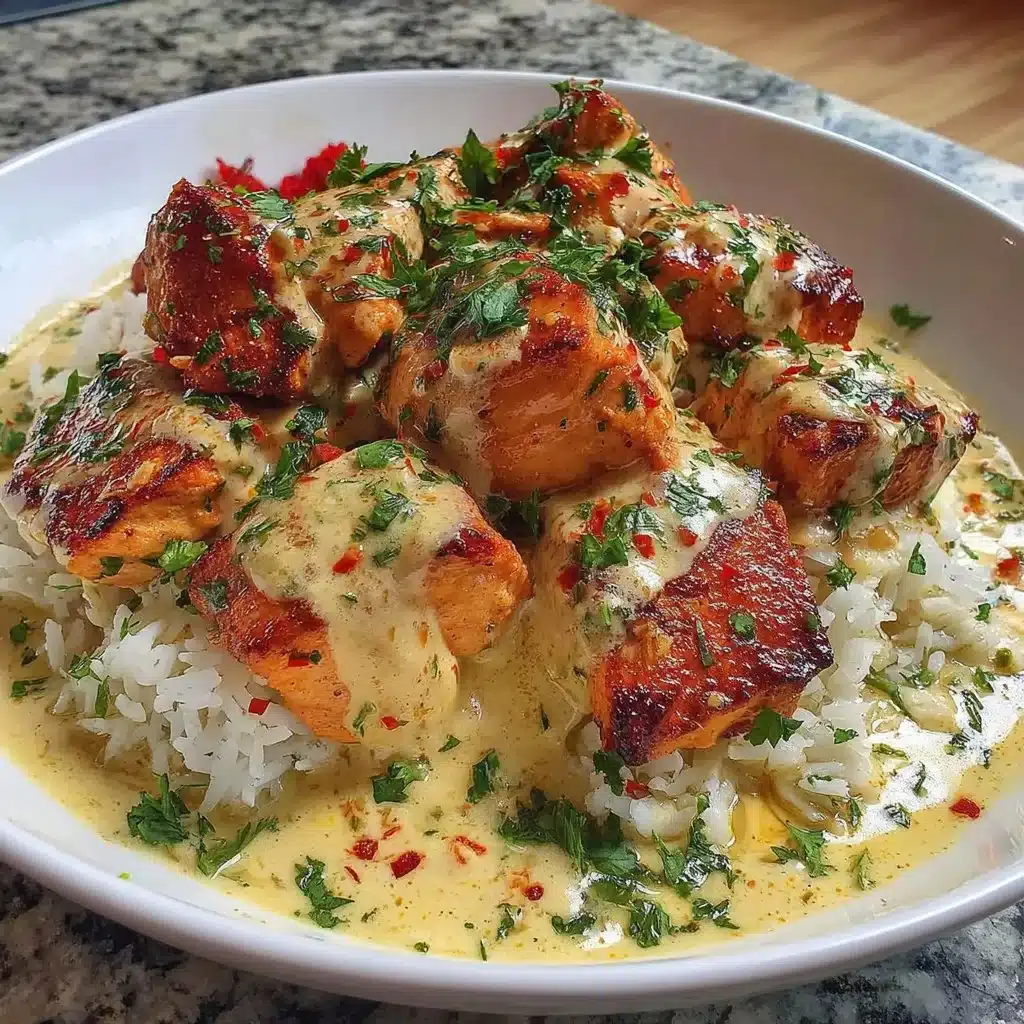 Delicious Chicken Tikka garnished with herbs and served on a plate.