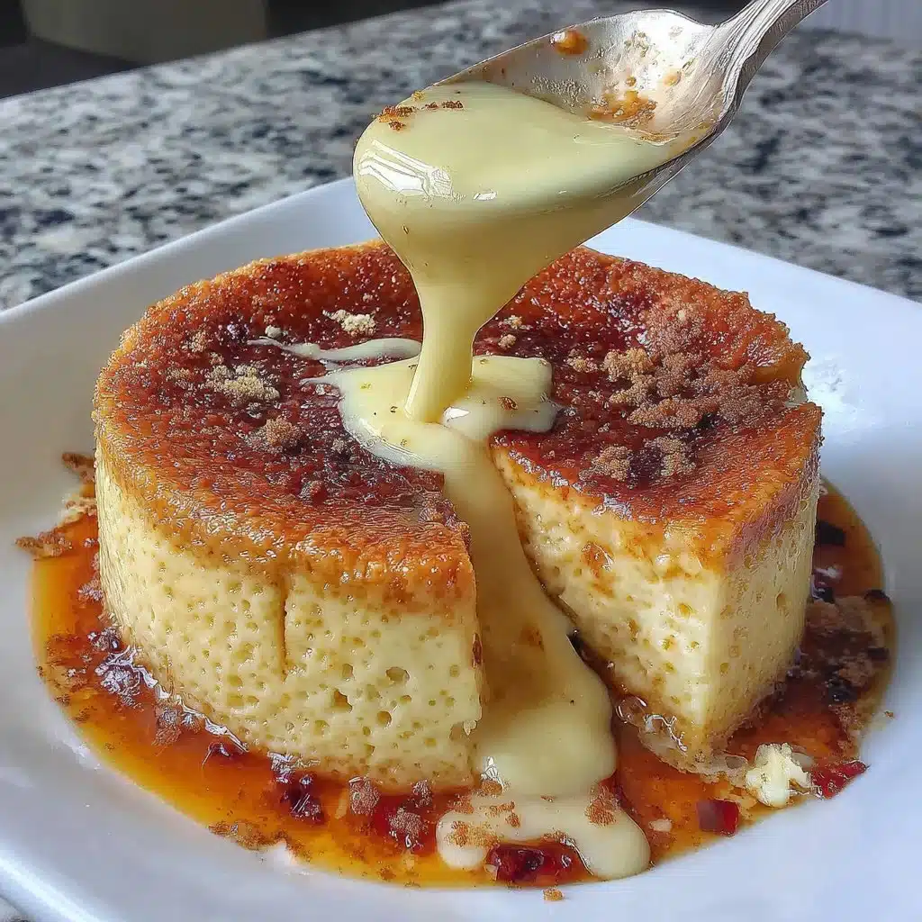 Delicious creamy baked custard made in an air fryer, ready to serve.