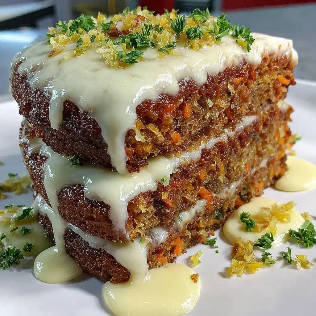 Slice of healthy classic carrot cake topped with cream cheese frosting