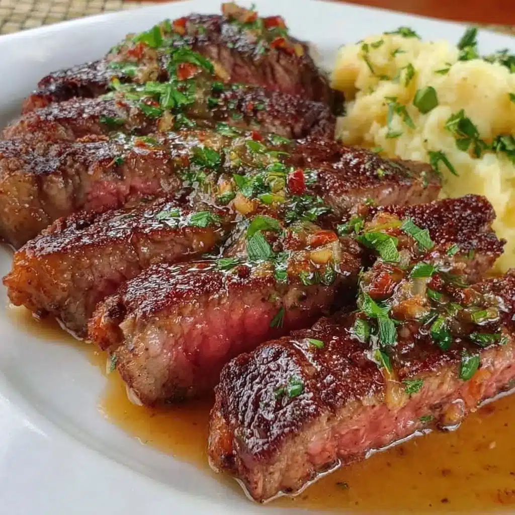 Juicy air fryer ribeye steak cooked to perfection