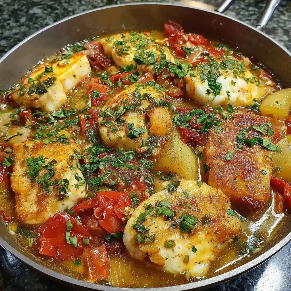 Sicilian fish stew with fresh seafood and herbs served in a bowl