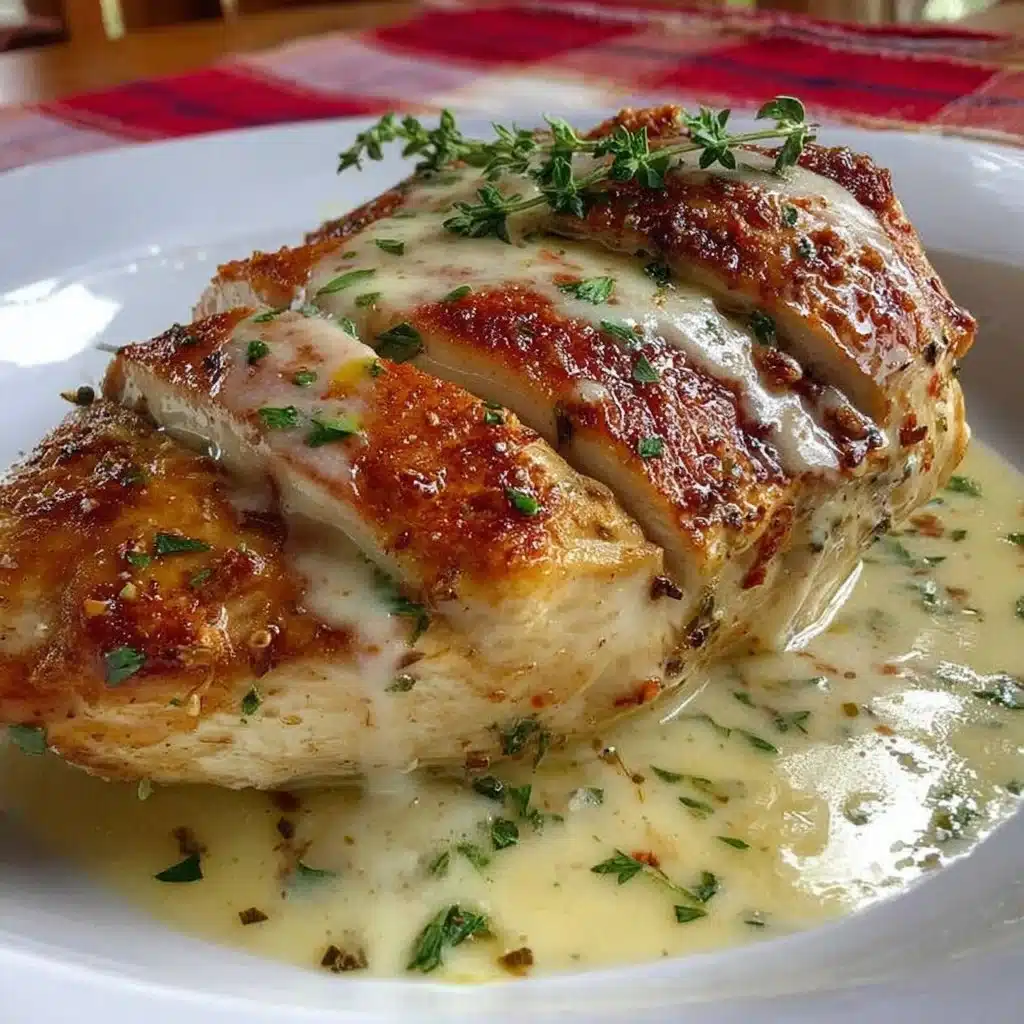 Tender slow cooker chicken breast served with vegetables and herbs.