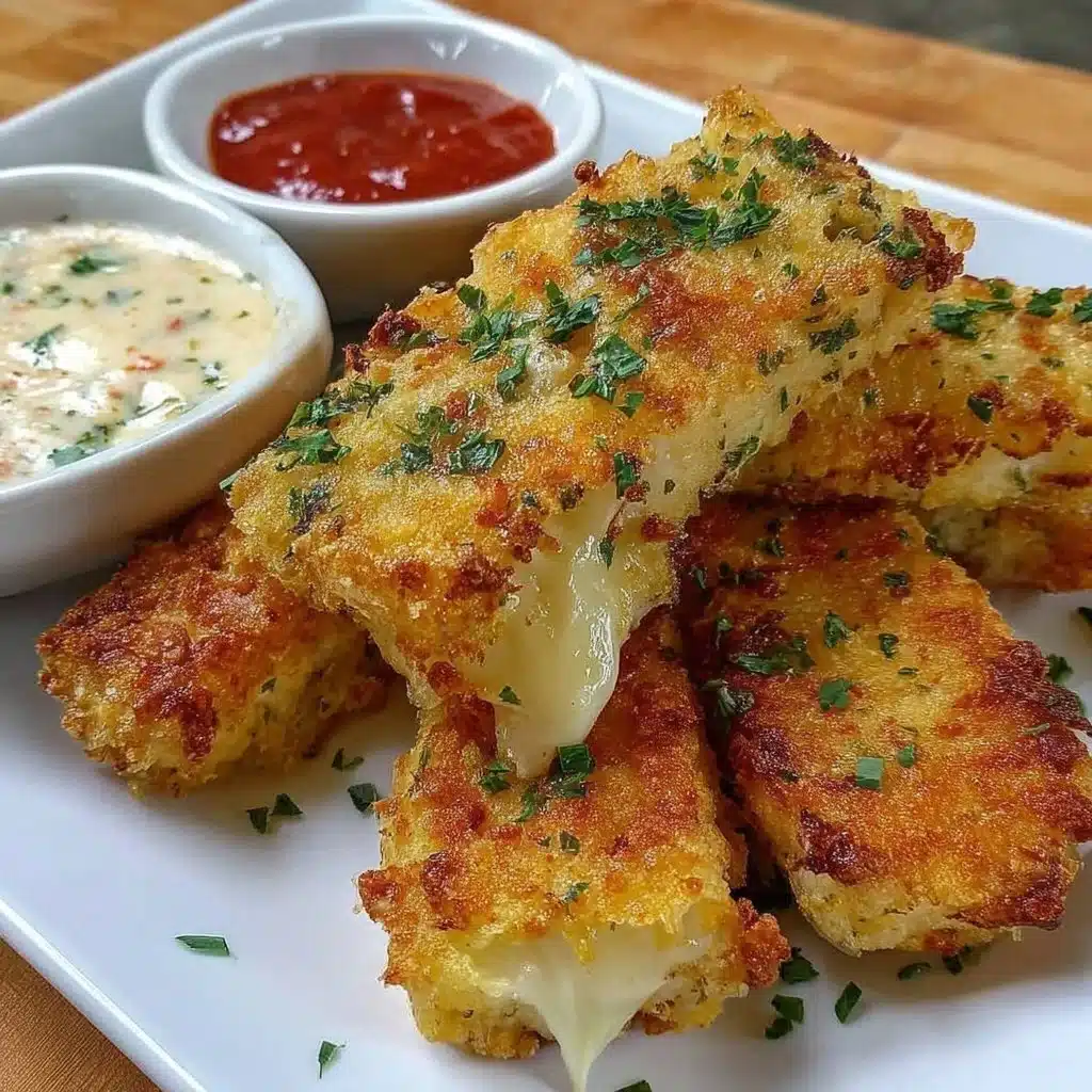 Crispy air fryer fish sticks served with dipping sauce