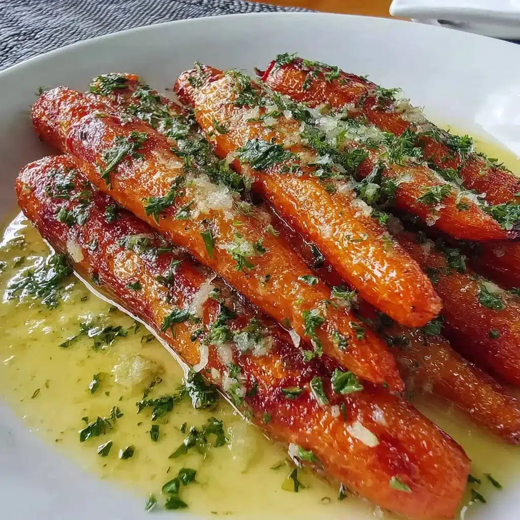 Air Fryer Honey Maple Roasted Carrots dish, beautifully glazed and roasted.