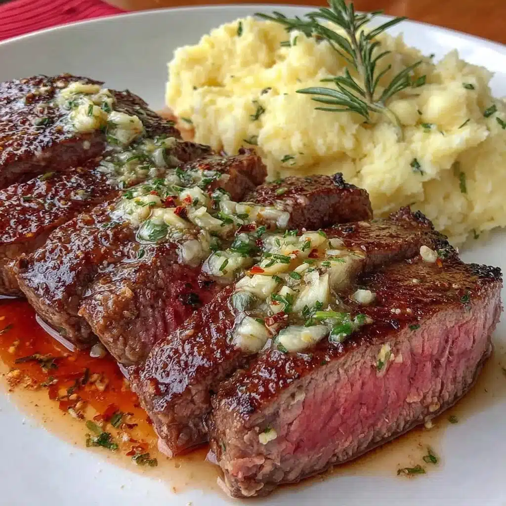 Air Fryer Steak with Garlic Butter
