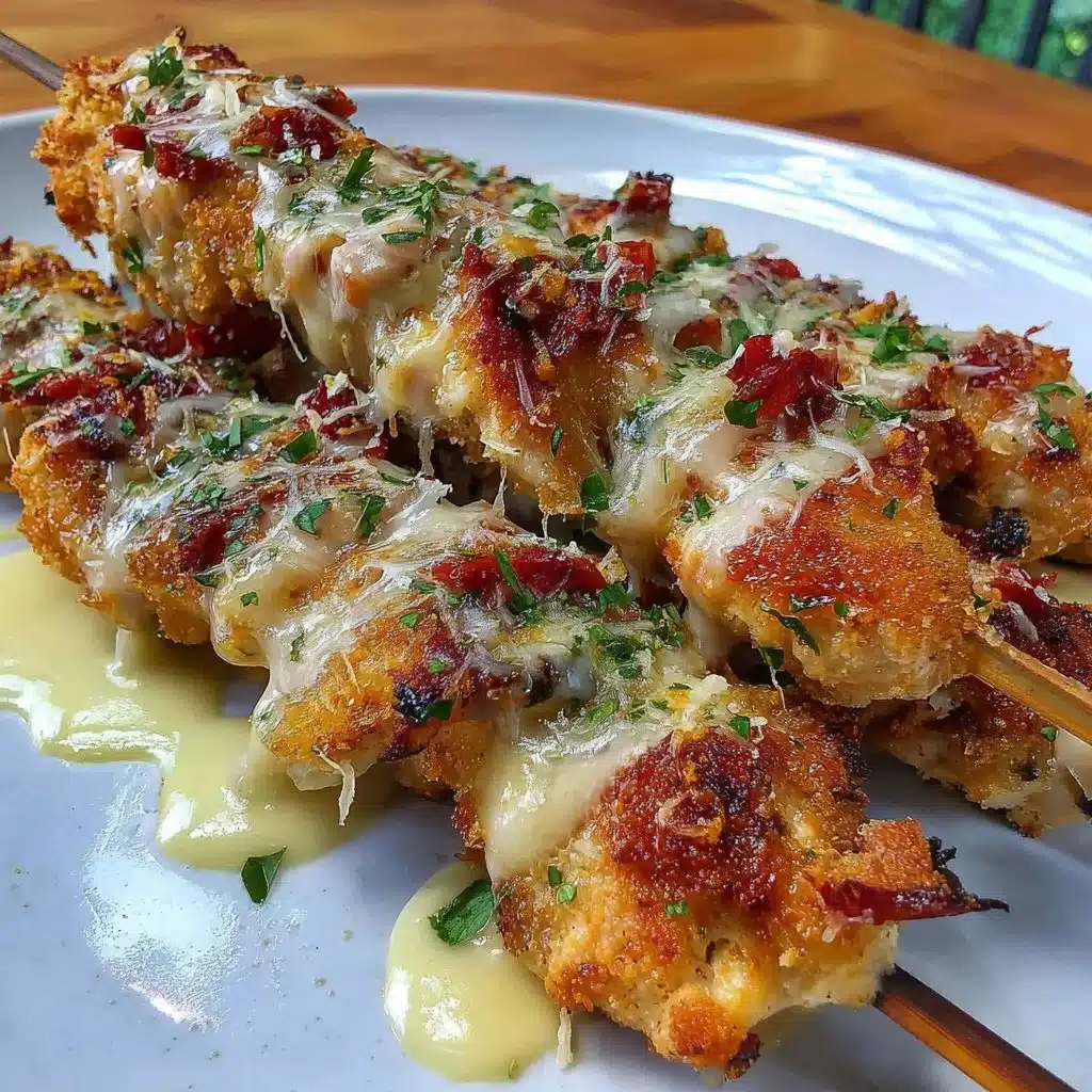 Ranch Garlic Parmesan Chicken Skewers