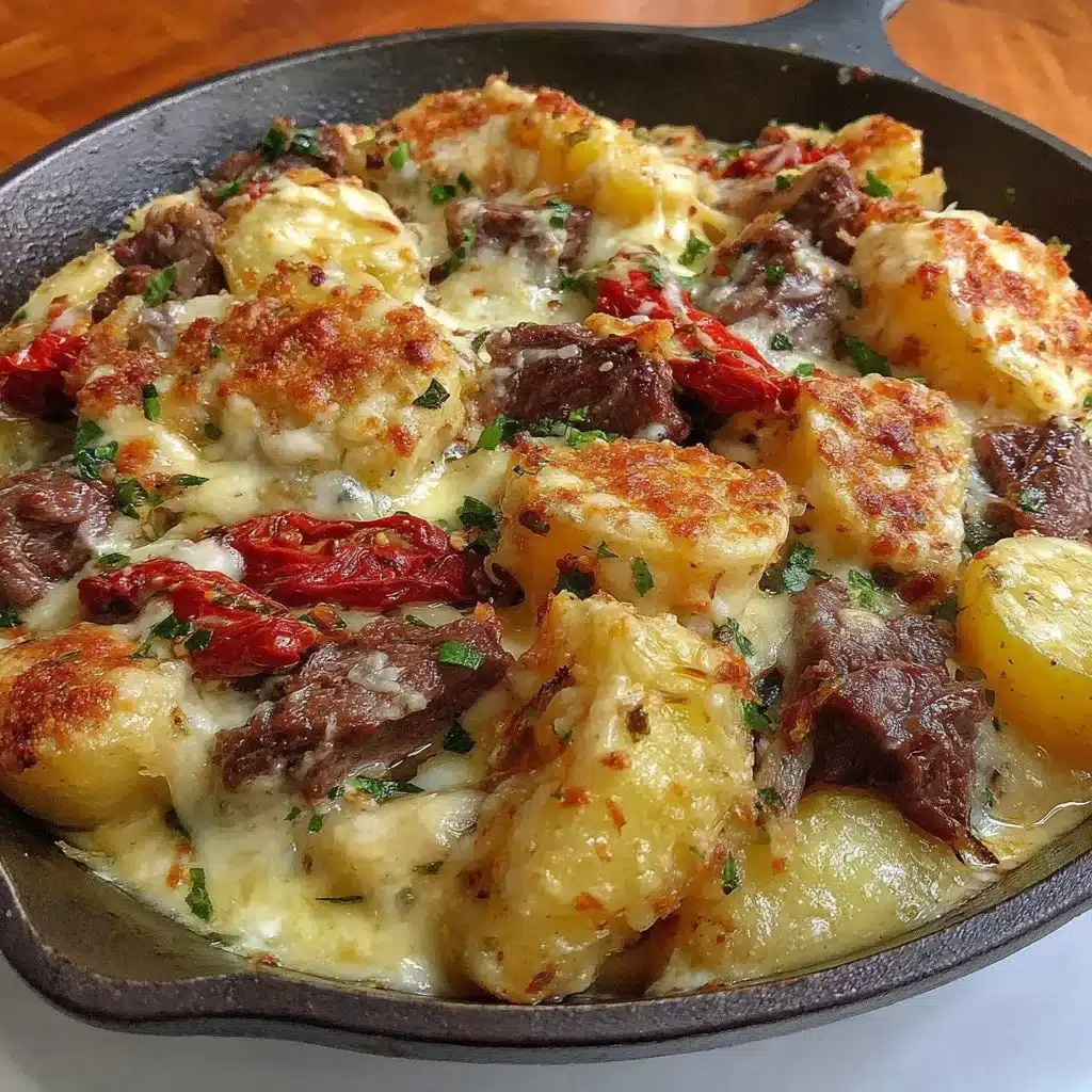 Cheesy One-Pot Beef and Potatoes