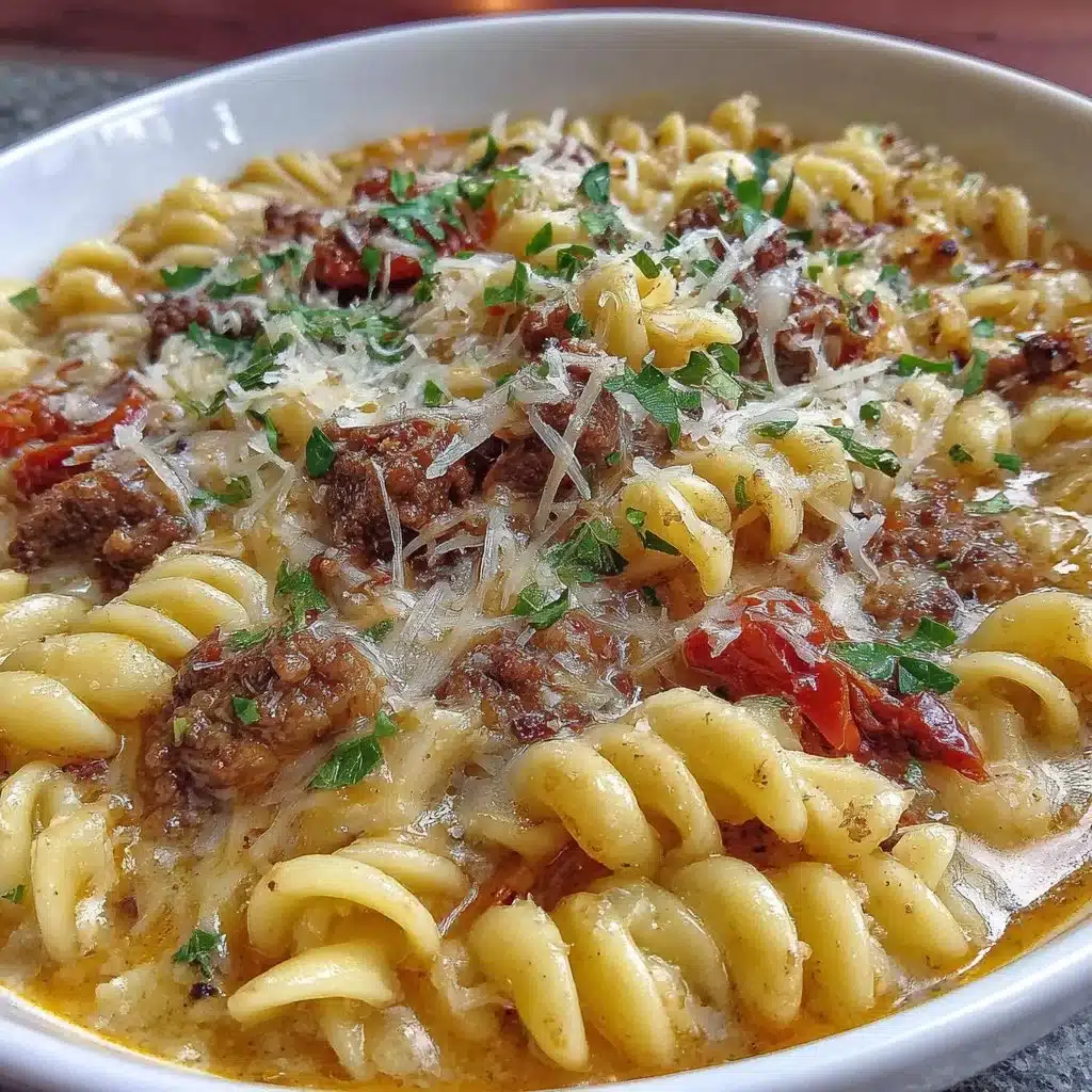 Italian Ground Beef Pasta Soup