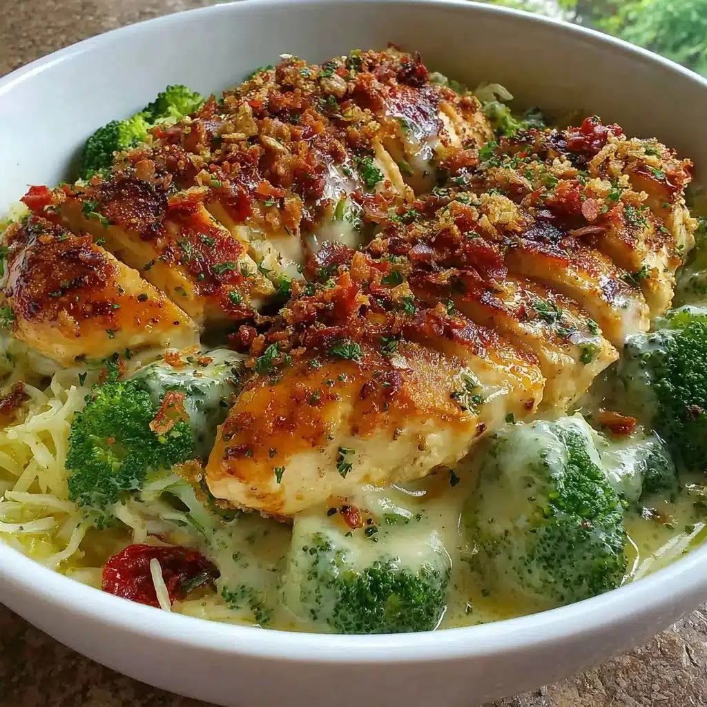 Healthy Grilled Chicken Broccoli Bowls with Creamy Garlic Sauce