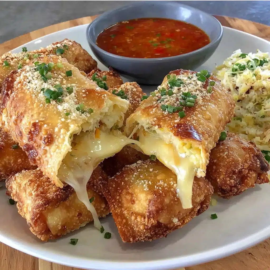 Plate of crispy homemade air fryer egg rolls with dipping sauce