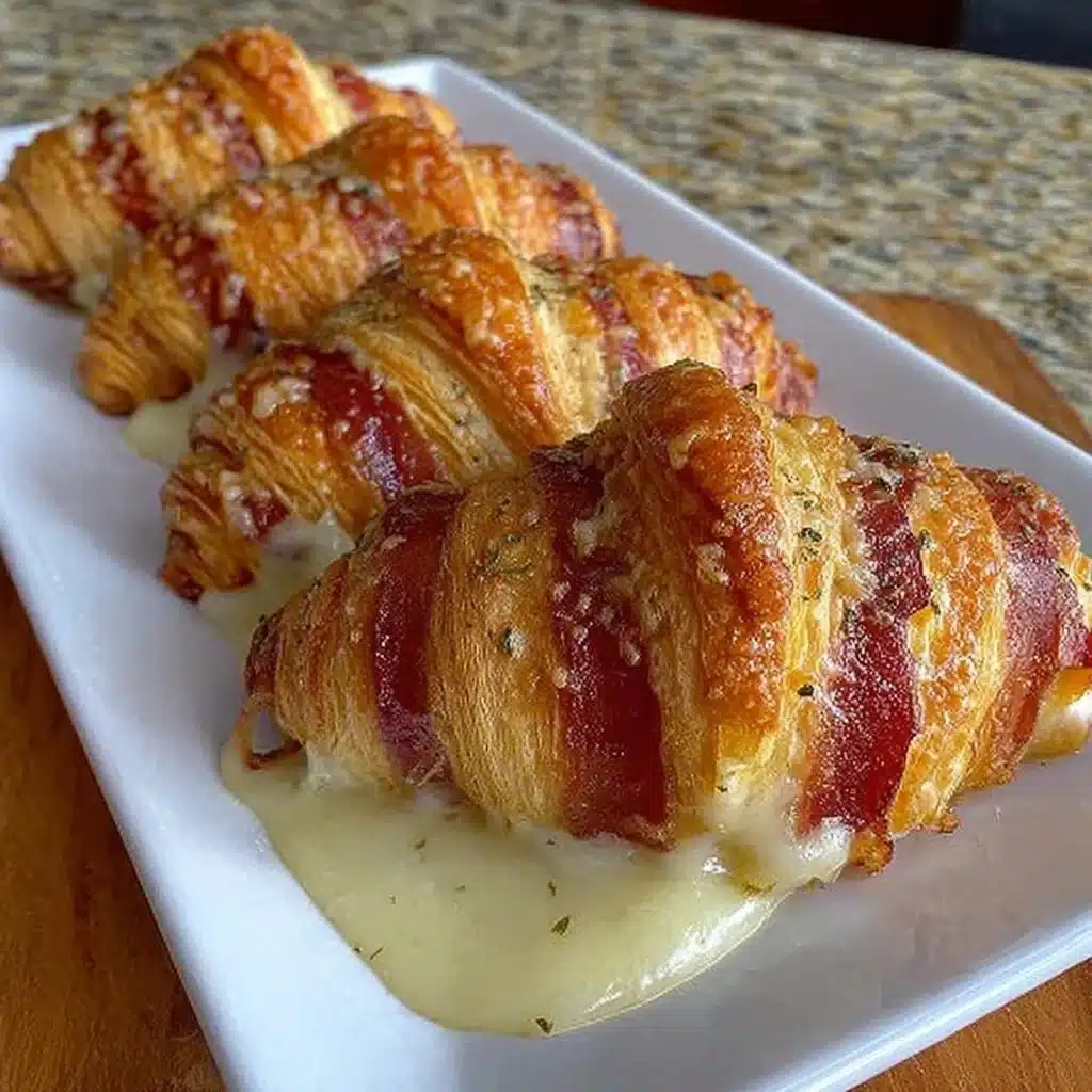 Delicious air fryer ham cheese croissants served on a plate