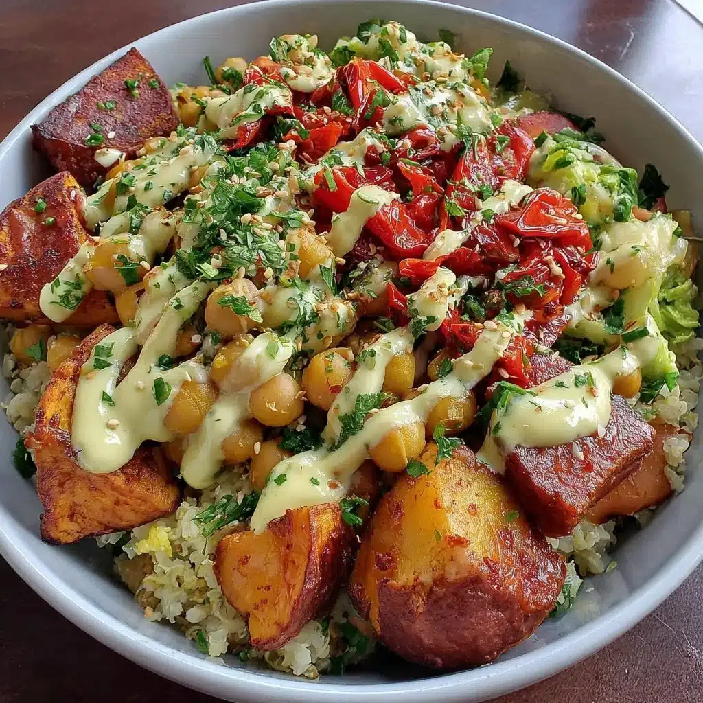 Vegan Buddha Bowl featuring fresh vegetables and grains for a quick lunch.