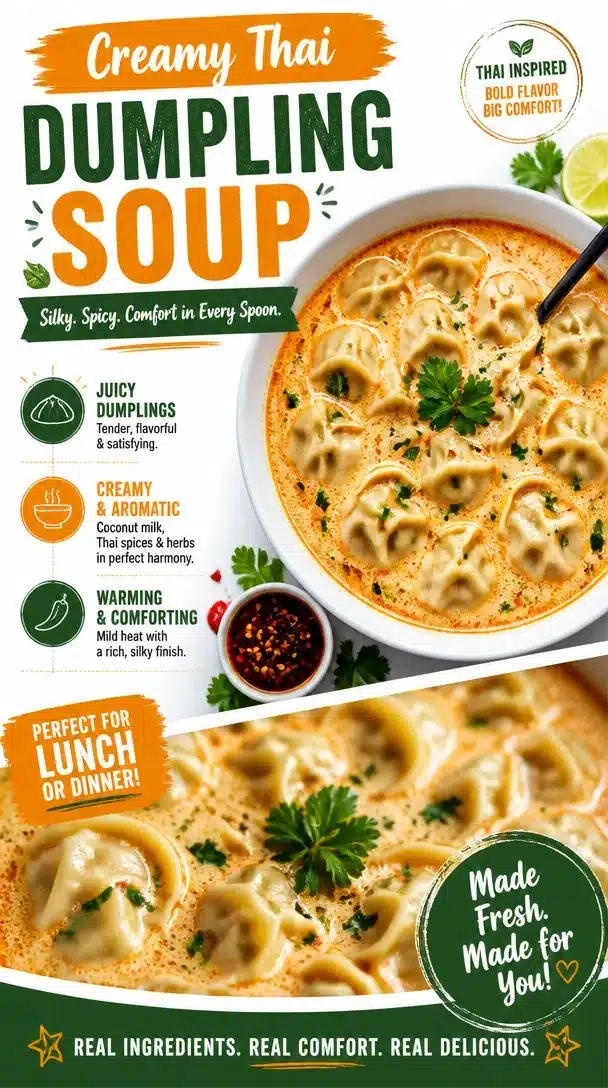 Creamy Thai Dumpling Soup