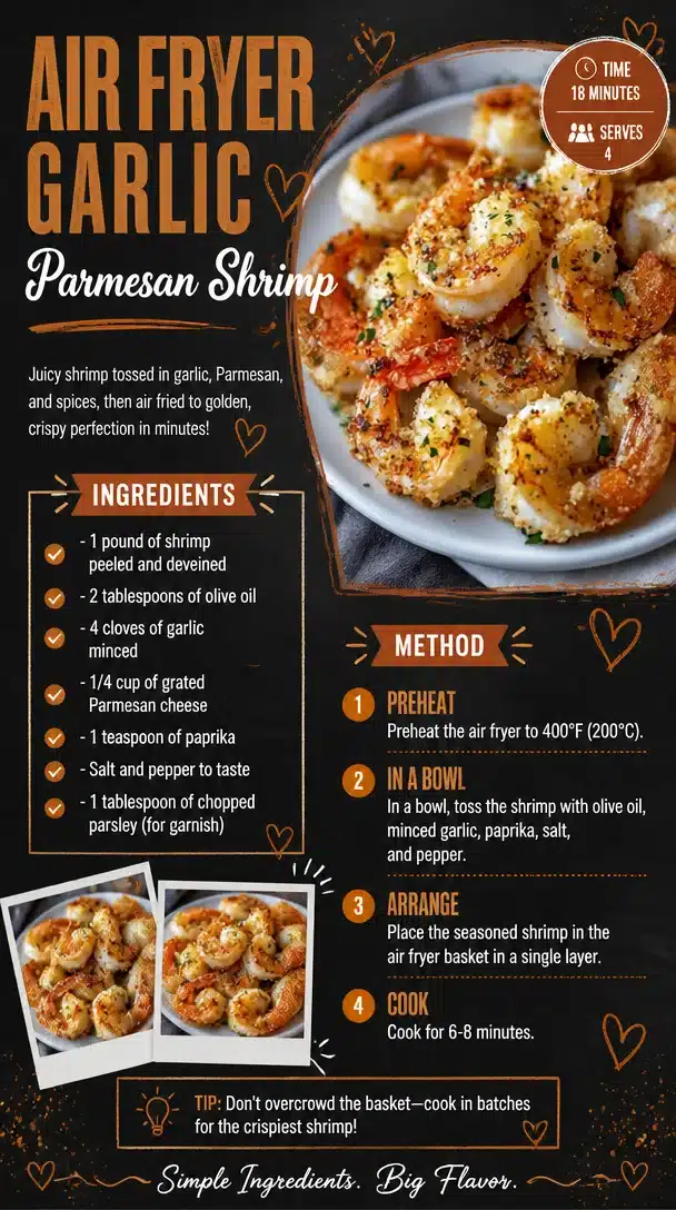 Air Fryer Garlic Parmesan Shrimp