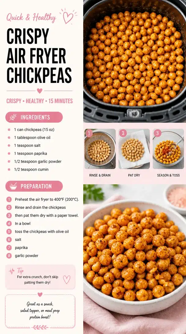 Crispy Air Fryer Chickpeas
