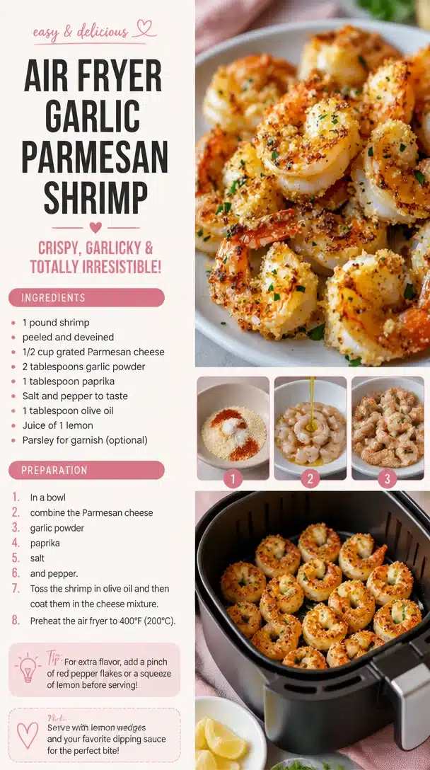 Air Fryer Garlic Parmesan Shrimp