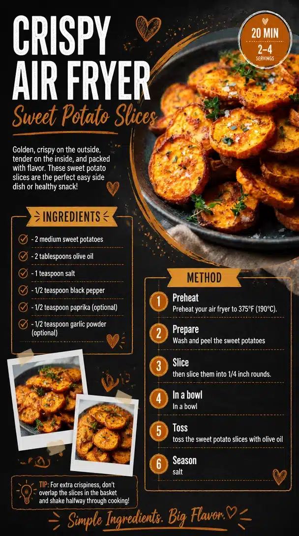 Crispy Air Fryer Sweet Potato Slices