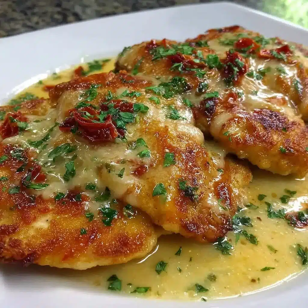 Delicious Chicken Francese served with lemon-butter sauce