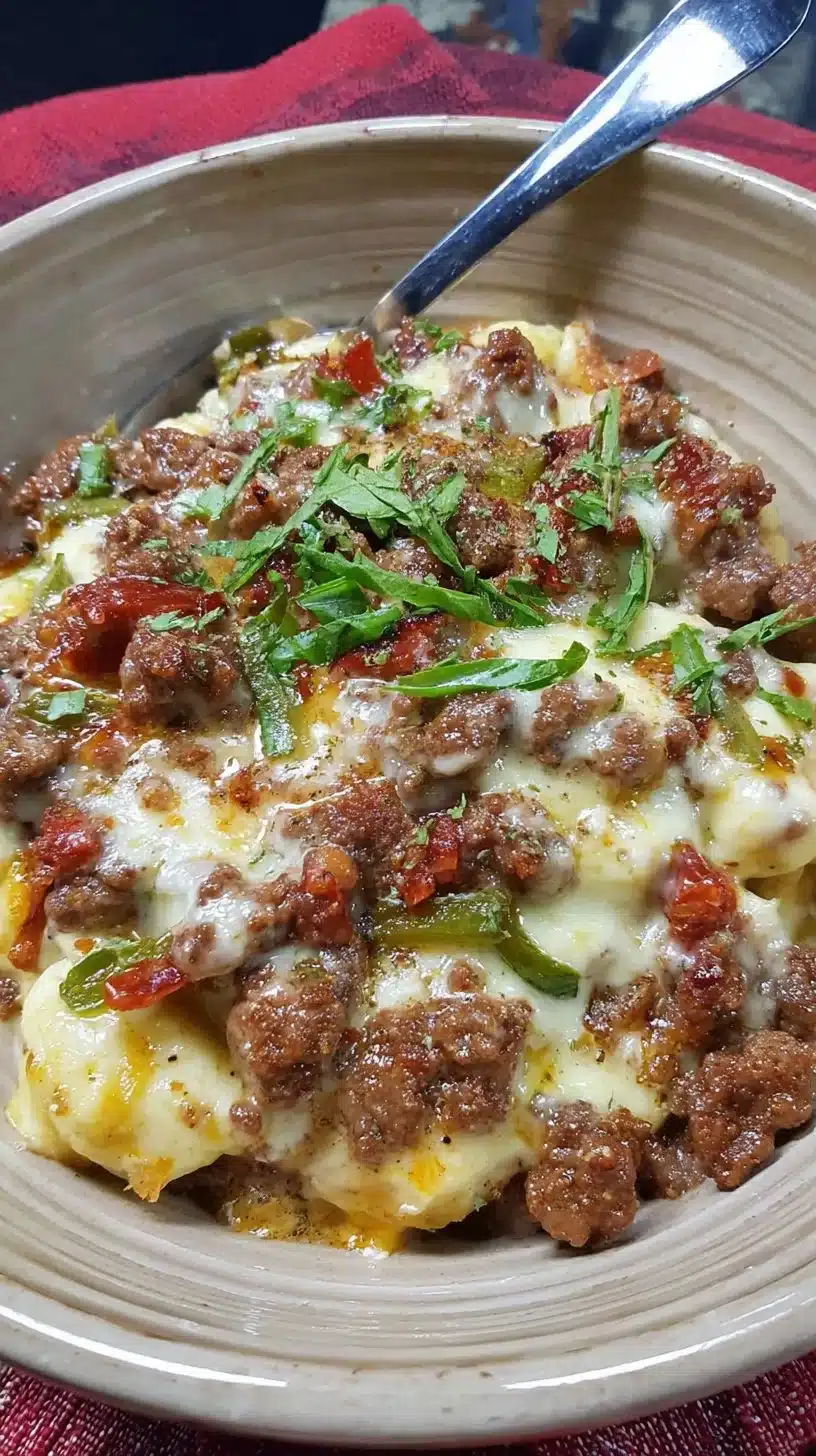 Delicious Hobo Casserole made with ground beef and vegetables