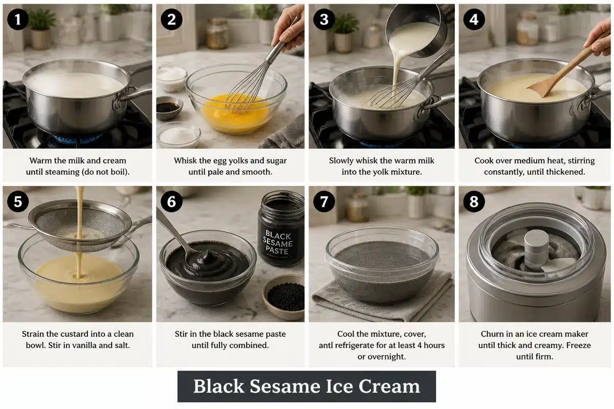 black sesame ice cream